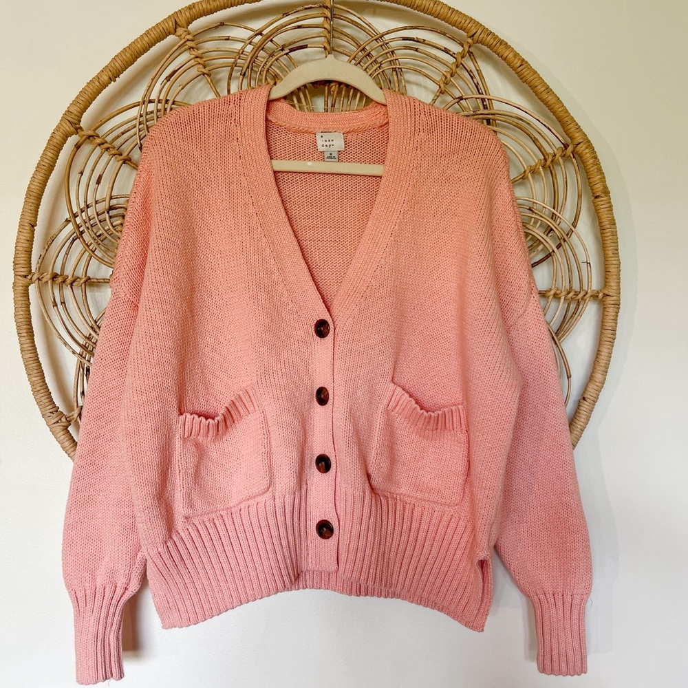 a new day Pink Cardigan Sweater